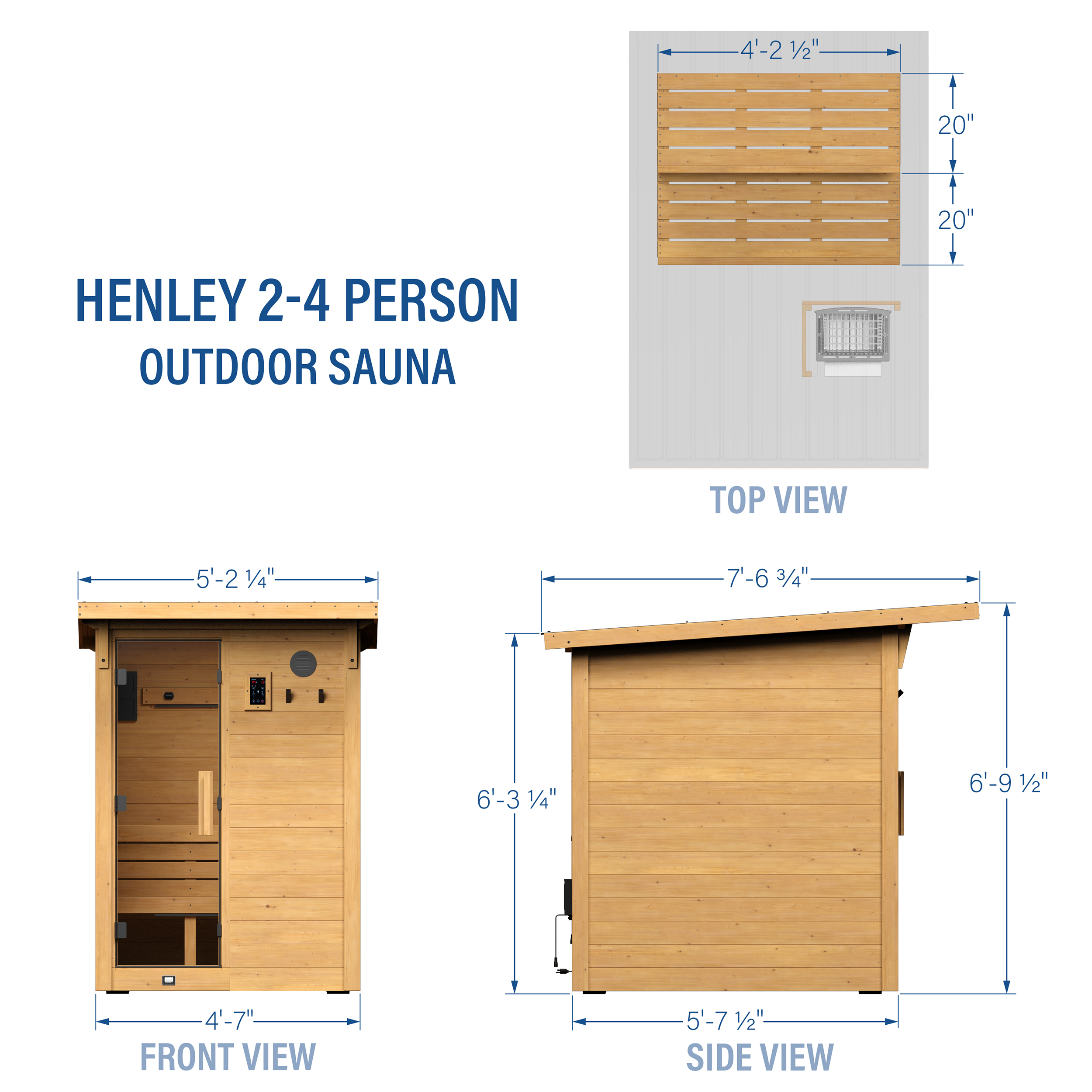 Backyard Discovery Henley Outdoor Cabin Sauna – 2-4 Person - HSA