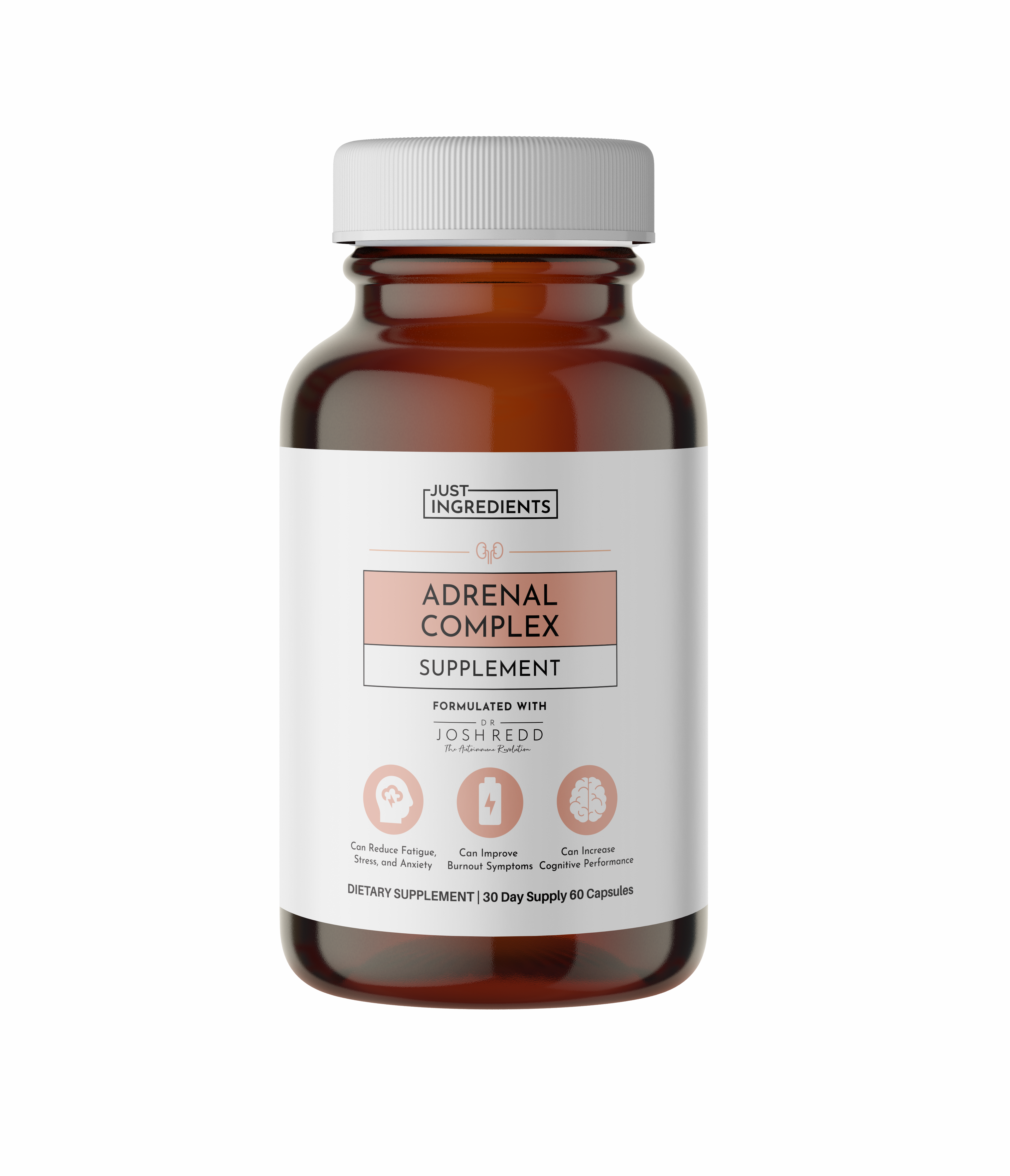 AMYABLE CERAEARTH50 健康アクセサリー Just Ingredients Adrenal Complex - HSA/FSA Eligible | Truemed
